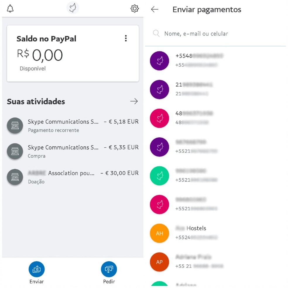 PayPal ei tuvasta maksekviitungeid, kuid lubab korduvaid makseid ja kontaktfotosid: Reproduo / Daniel Dutra