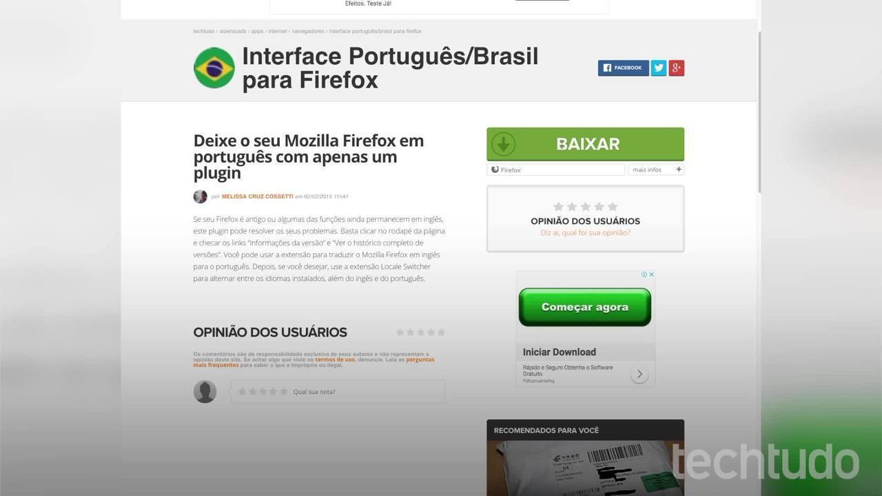 Kuidas Firefoxi keelt portugali keeleks muuta?