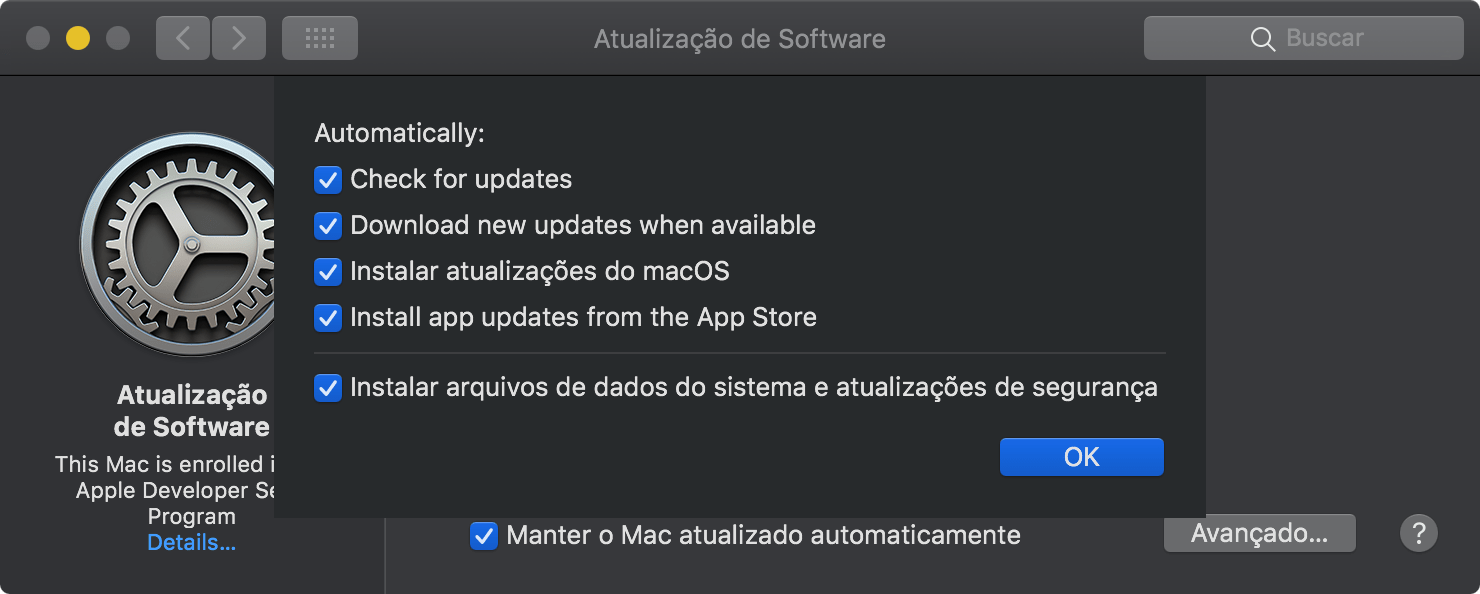 Tarkvarauuendus macOS-is 10.14 Mojave