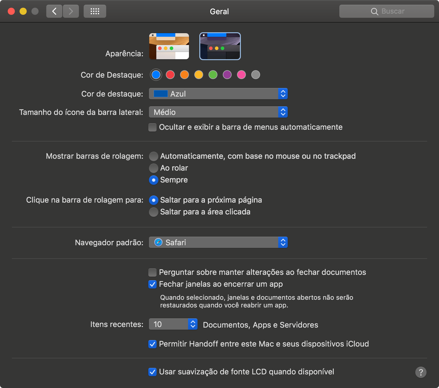 Tõstke MacOS 10.14 Mojave'is esile Color