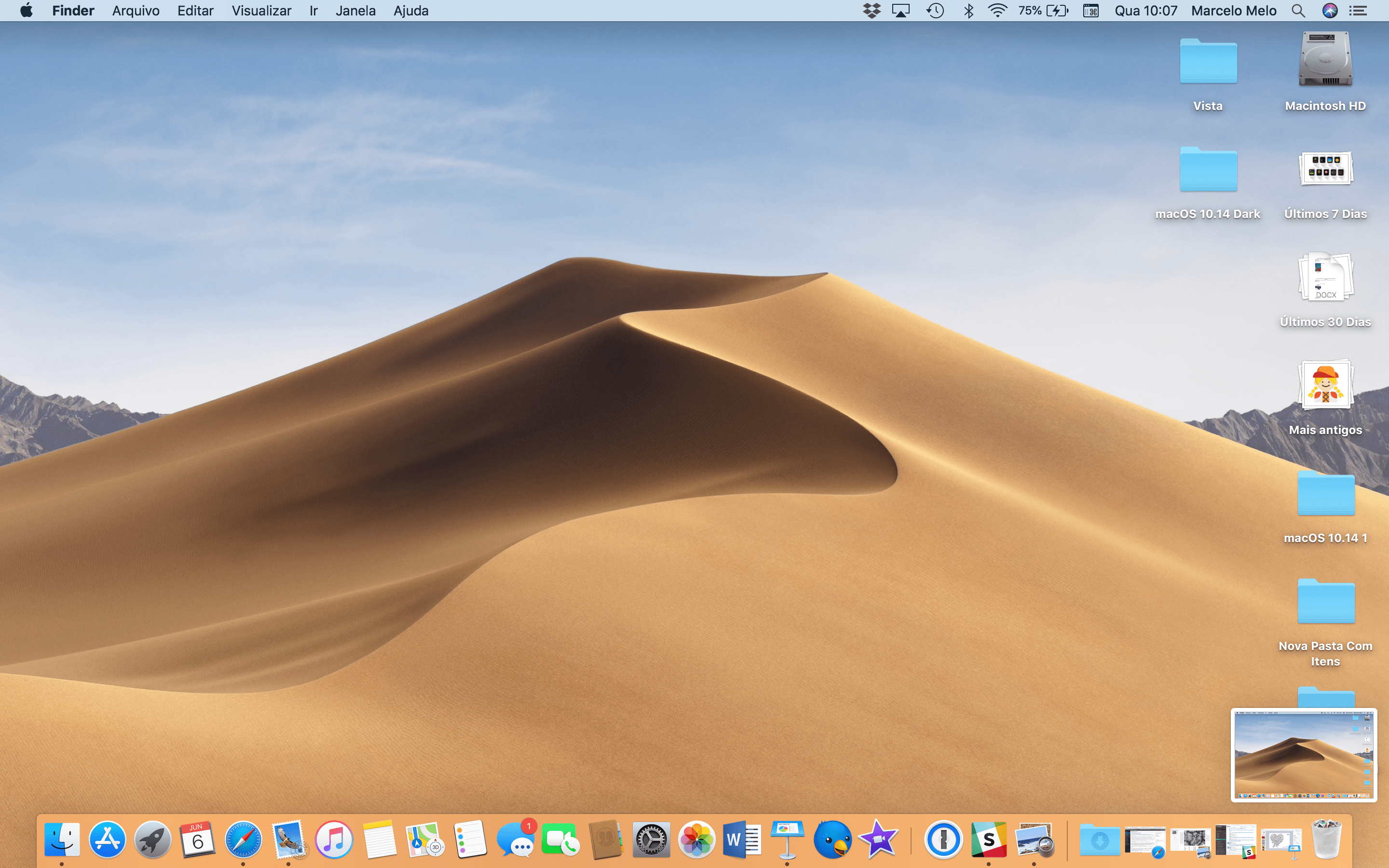 MacOS 10.14 Mojave ekraanipilt