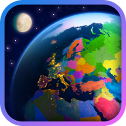 Maa 3D-rakenduse ikoon - maailma atlas