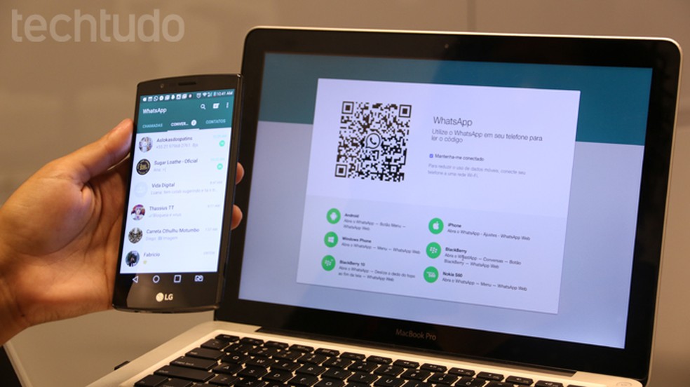 Whatsapi veebi sisselogimiseks on vaja QR-koodi Foto: Luana Marfim / TechTudo