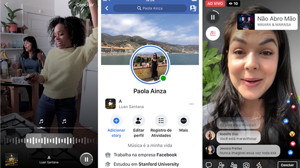 Facebook saab ka Lip Profiili ja muusikafunktsioonid fotoprofiilis: Divulgao / Facebook