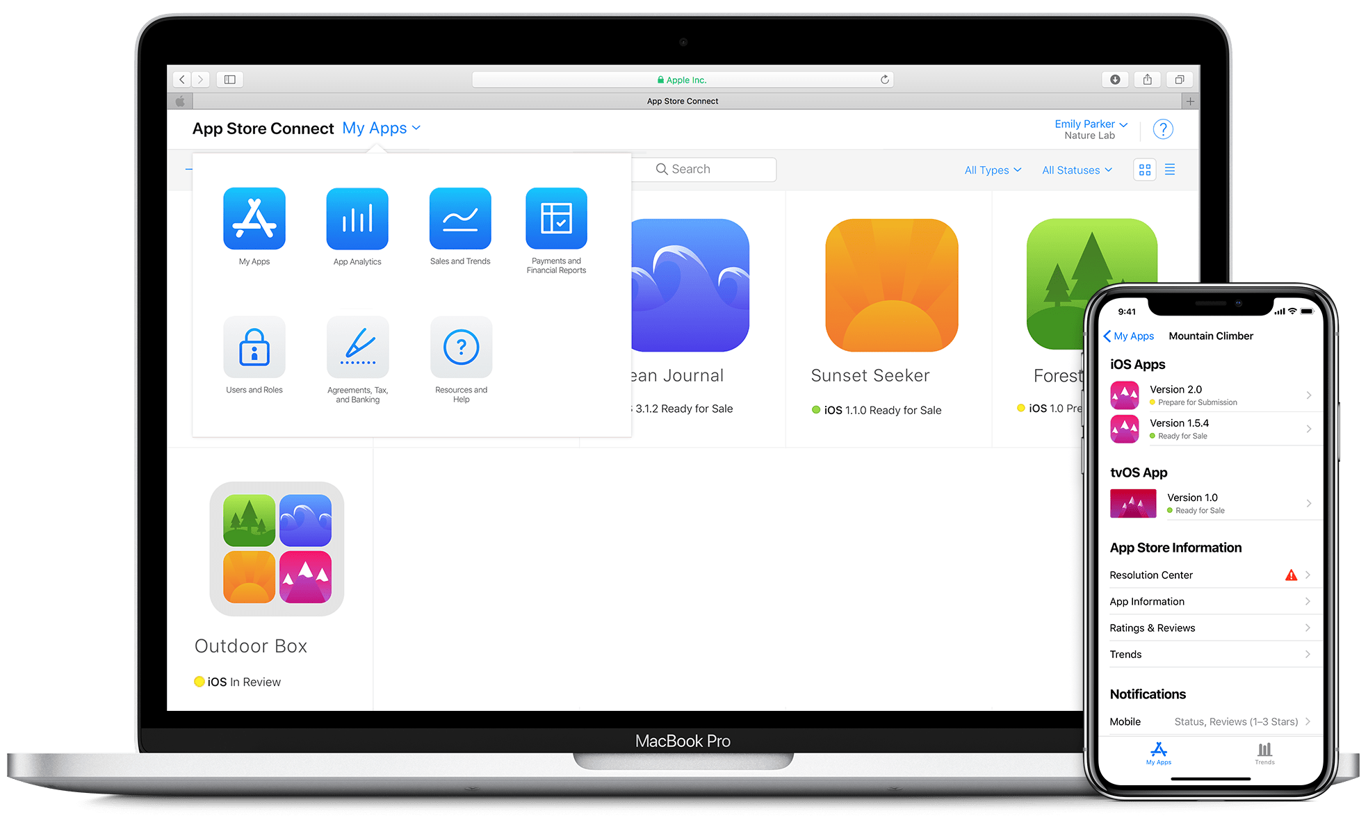 App Store ühendatud MacOS-i ja iOS-iga