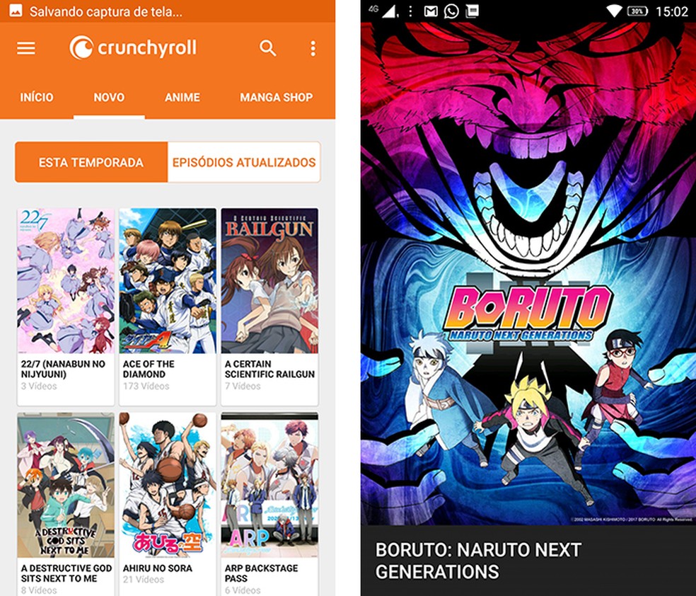 Crunchyrollil on mitu animelavastust.Foto: Reproduction / Marcela Franco