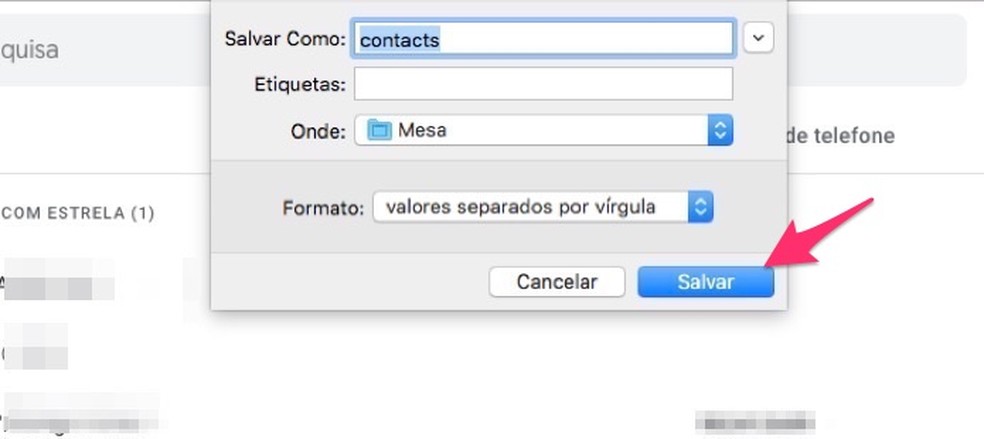 Laadige kontaktid Gmaili kaudu arvutisse, kasutades teenust Google Photos Kontakt võrguteenus: Reproduo / Marvin Costa
