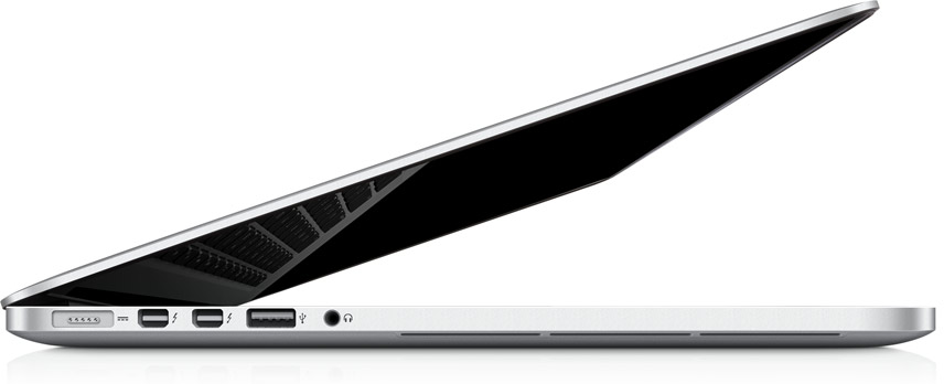 Retina külgvaatega MacBook Pro