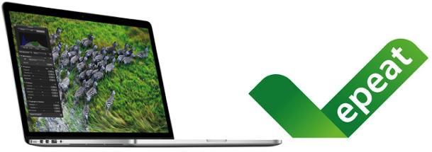 Retinaekraaniga MacBook Pro on kinnitatud EPEAT keskkonnaklassi alusel; iFixit ja Greenpeace kritiseerivad otsust