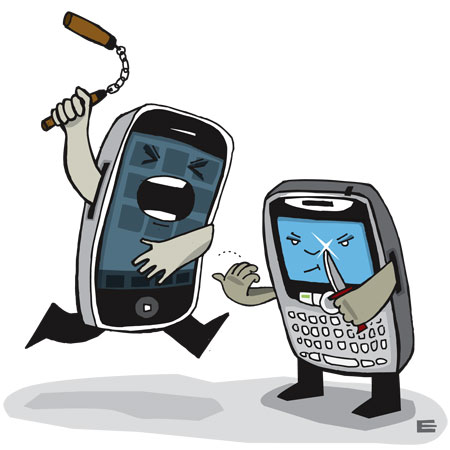 iPhone (Apple) vs. BlackBerry (RIM)