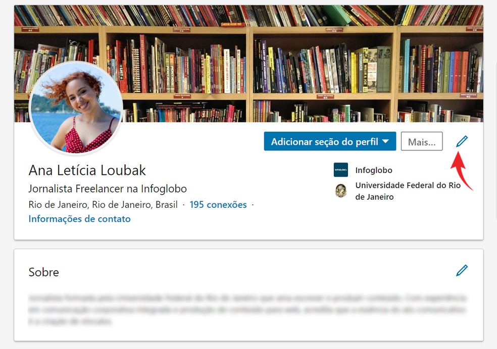 Redigeerige oma LinkedIni profiilifotot: Reproduo / Ana Letcia Loubak