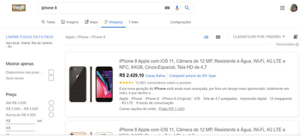 Google Shopping panustab minimalistlikule välimusele Foto: Reproduo / Pedro Cardoso