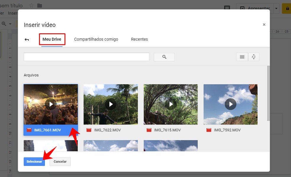 Lisage Google Drive'i videod Google'i esitluste fotoesitlustele: Reproduo / Rodrigo Fernandes