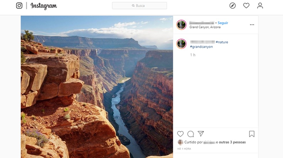    foto Grand Canyoni vaateplatvormilt Foto: Reproduo / Instagram