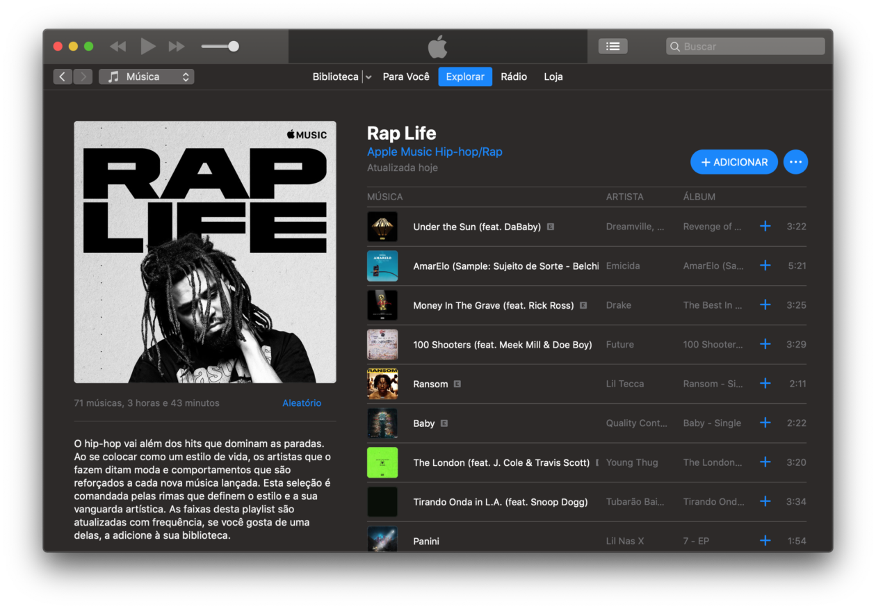 Apple Music Hip-Hop "kannab nüüd nime" Rap Life "-