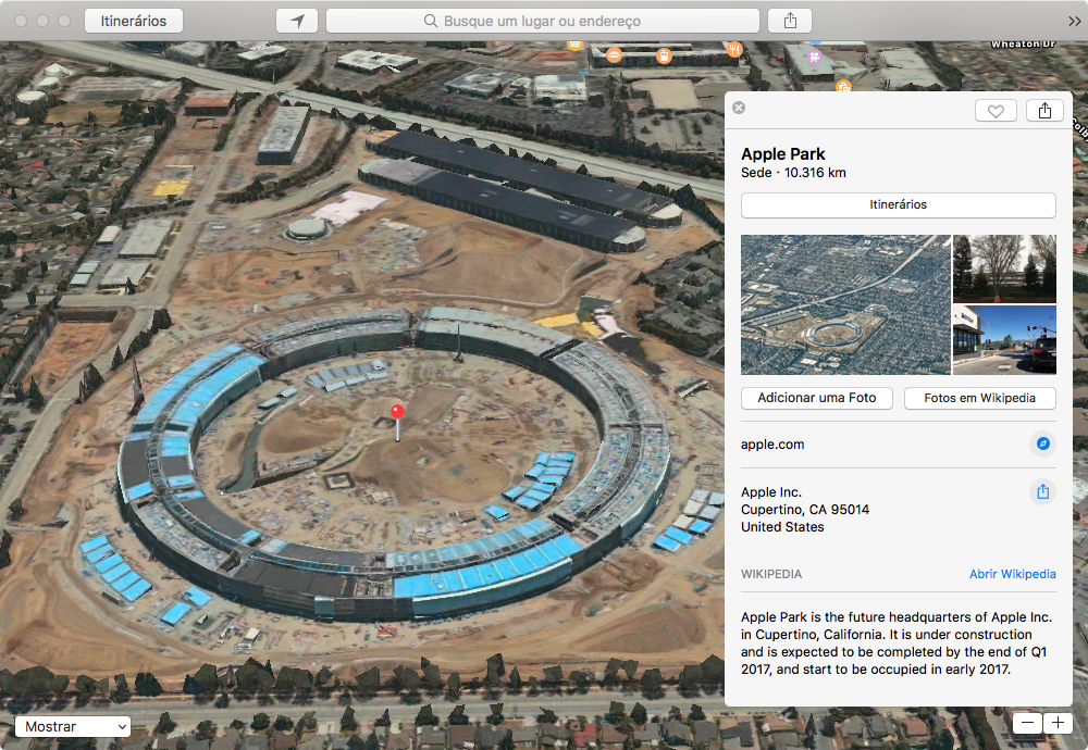 Apple Park on ettevõtte Mapsis õigesti registreeritud koos Flyoveri ja kõigega