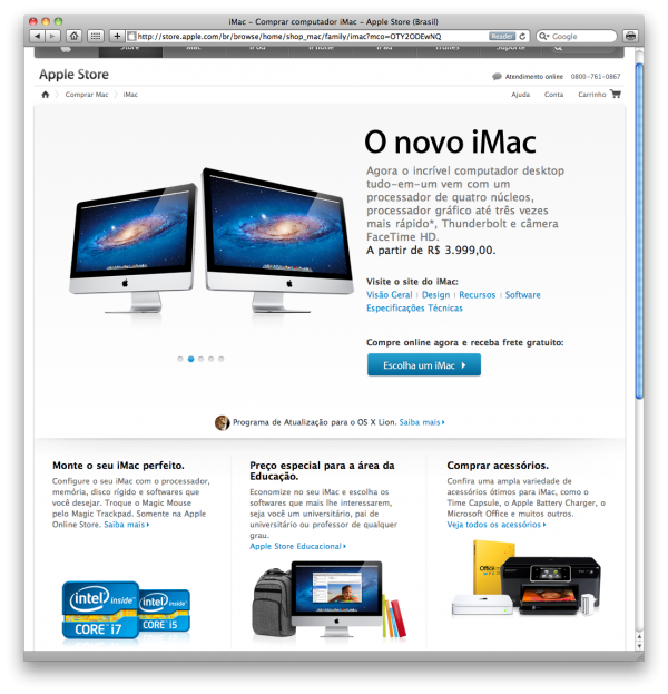 iMacs koos OS X Lioniga