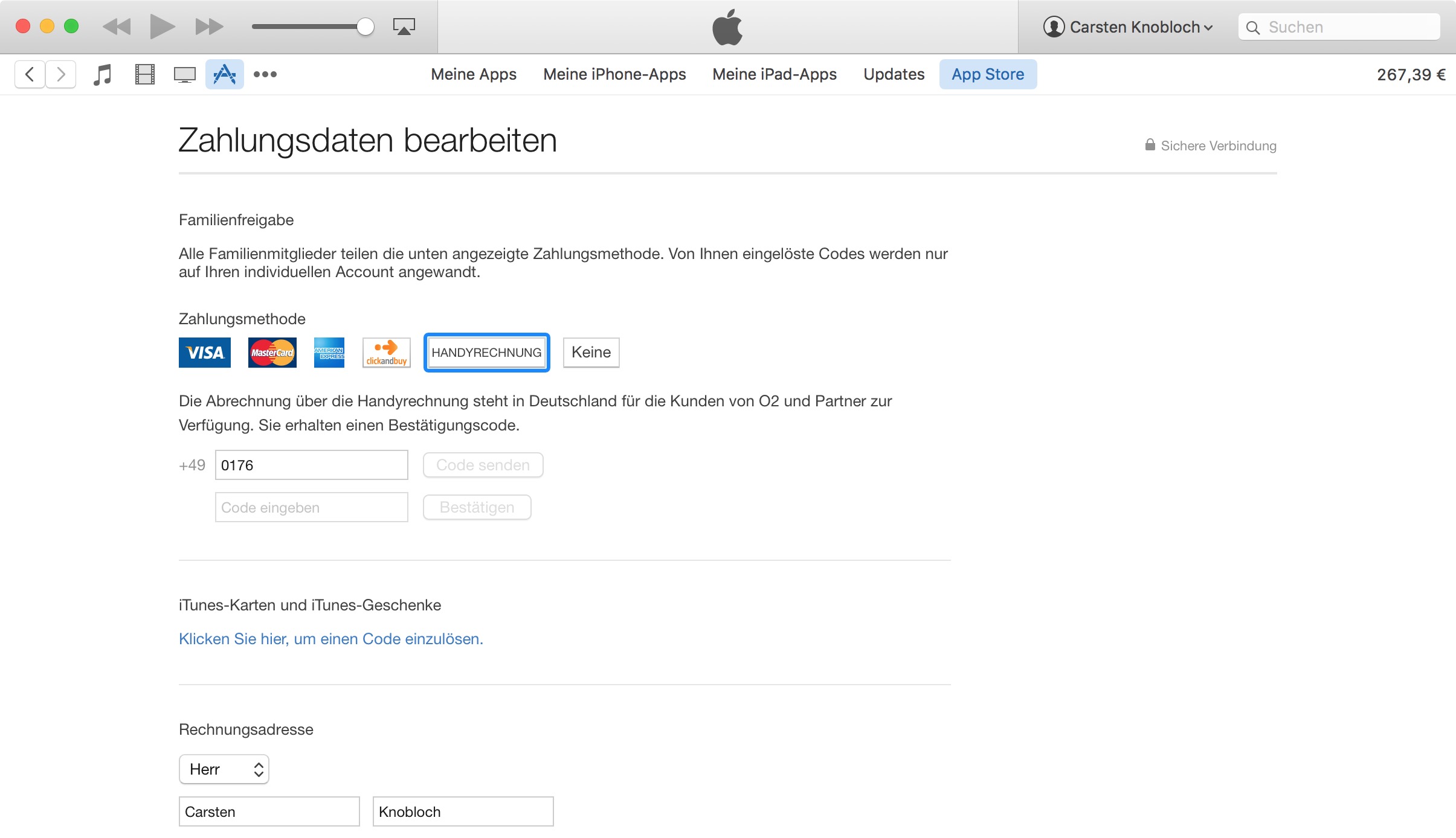 Laadige iTunes Store'is operaatori kaudu