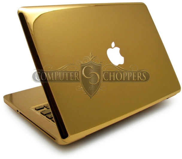 Computer Choppers esitleb 13-tollist MacBook Pro, mis on täielikult kaetud 24 karaadise kullaga