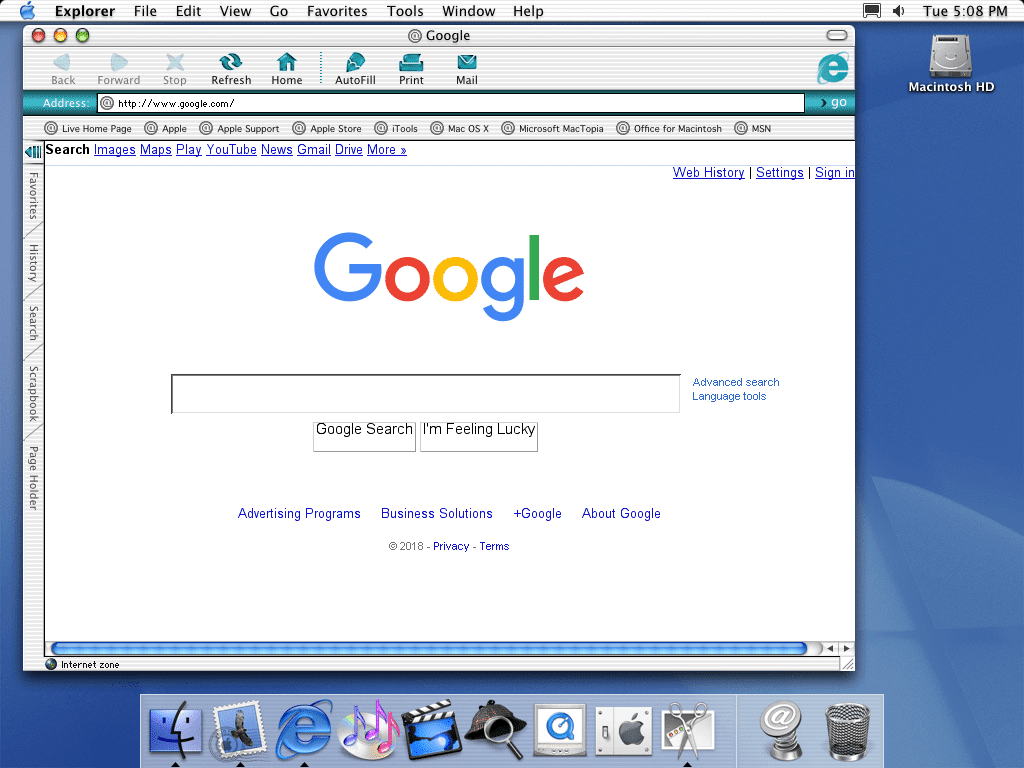 Microsoft Internet Explorer 5 untuk Mac
