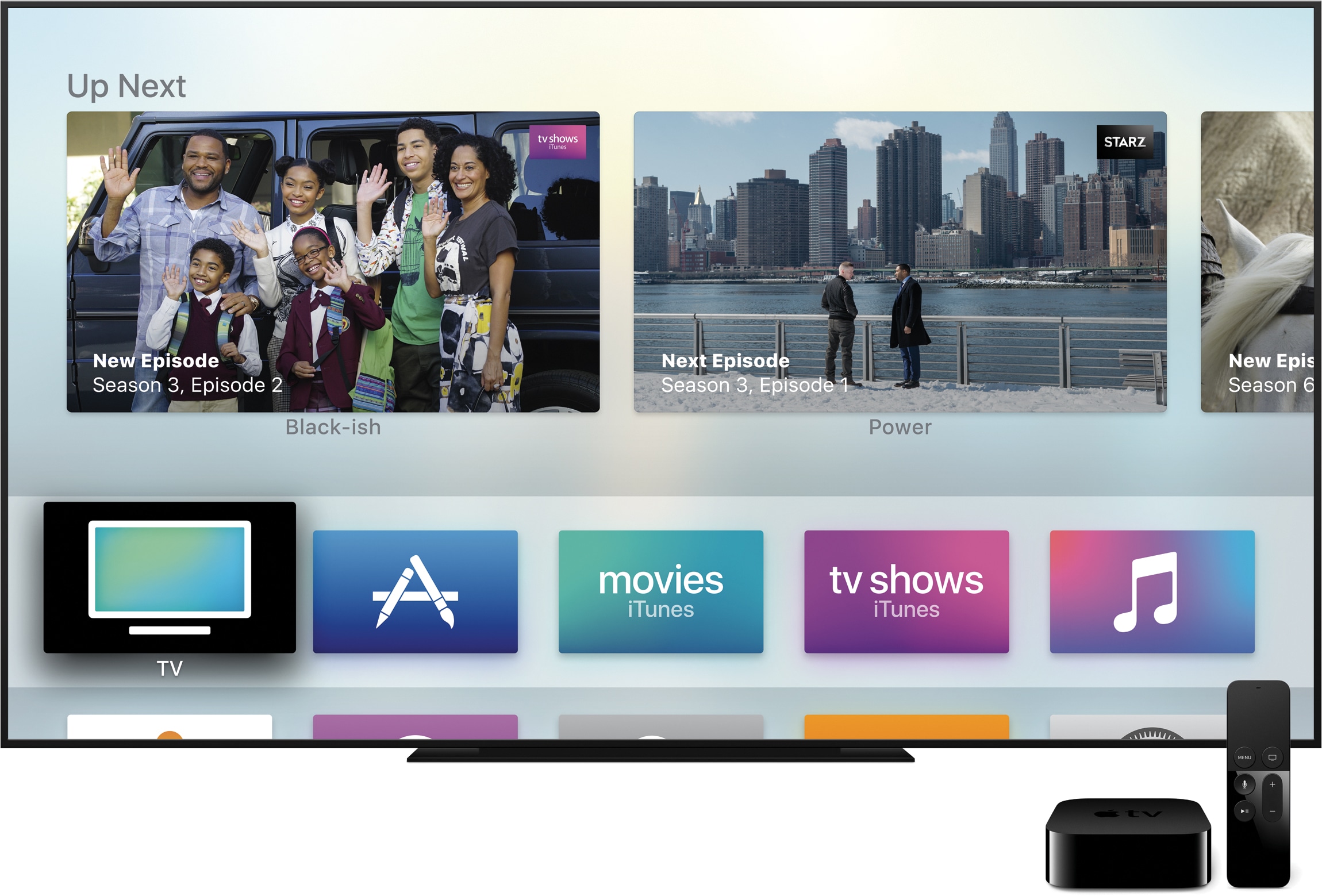 uue telerirakenduse ikoon Apple TV avaekraanil