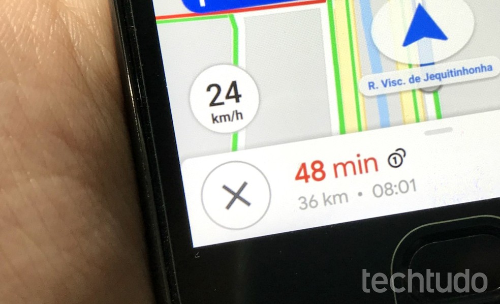 Google Maps hakkab spidomeetrit näitama, kui kasutaja sõidab Photos: Rodrigo Fernandes / TechTudo