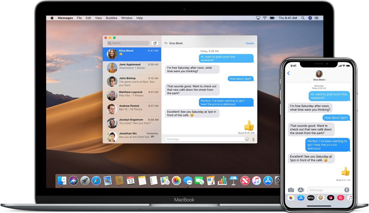iMessage töötab Macis ja iPhone'is