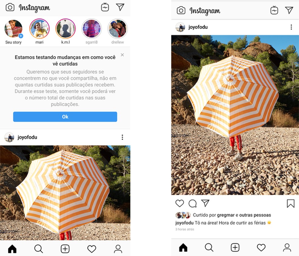 Instagram on muutunud ja lõppenud meeldimistega katselises voogis Foto: Divulgao / Instagram