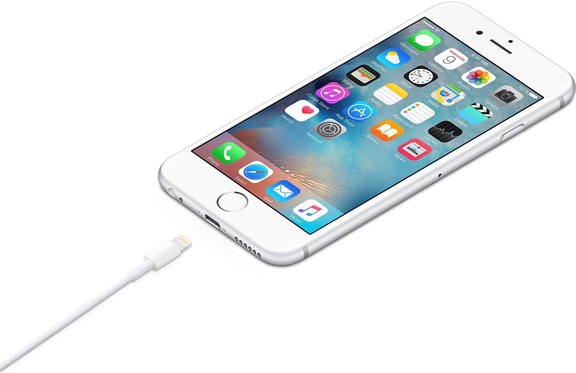 iPhone dengan kabel Lightning (pengisian ulang)