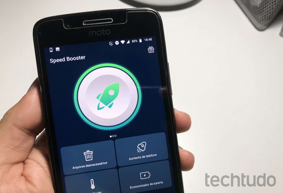 Speedbooster Cleaner puhastab kiiresti Androidi fotol: Reproduo / Rodrigo Fernandes
