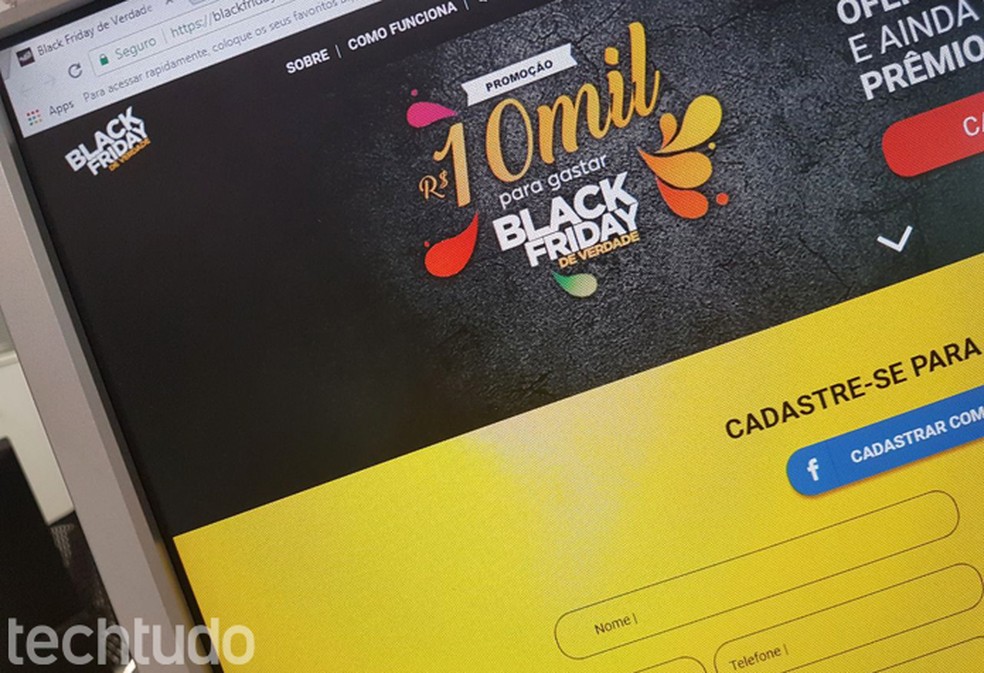 Õpetus näitab, kuidas kasutada veebisaiti Real Must Reede 2019. aasta Musta Reede ajal tõeliste allahindluste leidmiseks. Foto: Gabrielle Lancellotti / TechTudo