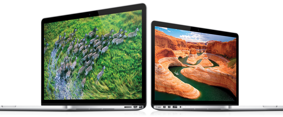 MacBooks Pro dengan tampilan Retina