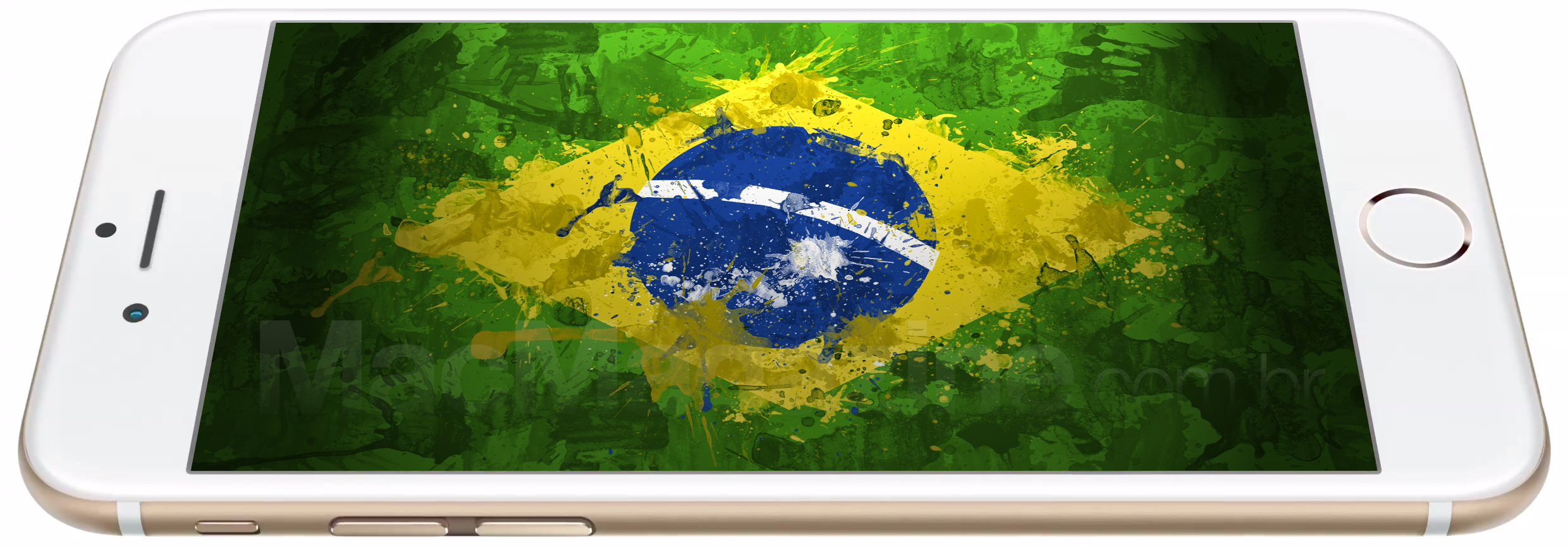 iPhone 6 koos Brasiilia lipuga (autor MacMagazine)
