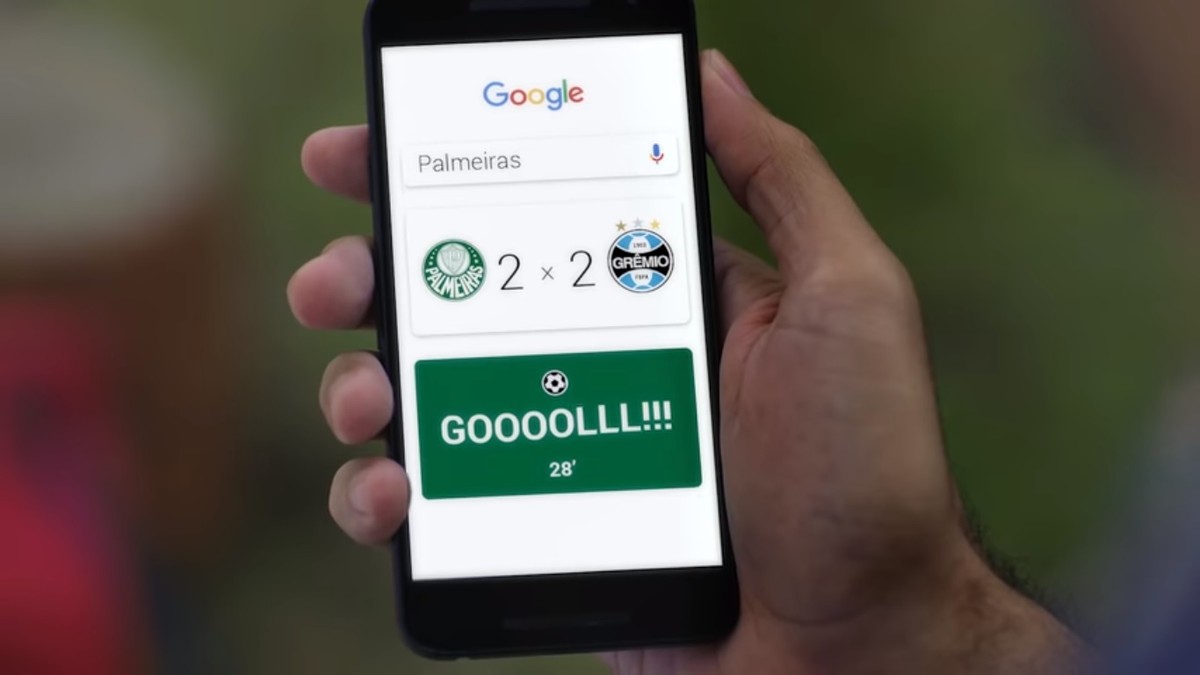 Mängi Google'is: kuidas sisestada mobiiltelefoniga reaalajas jalgpallimängu Rakendus