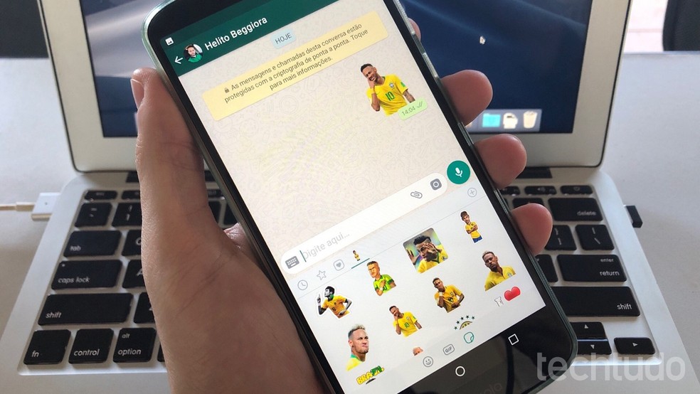 Neymari kleebised WhatsAppil: saate teada, kuidas neid fotorakenduse vestluses kasutada: Helito Beggiora / TechTudo