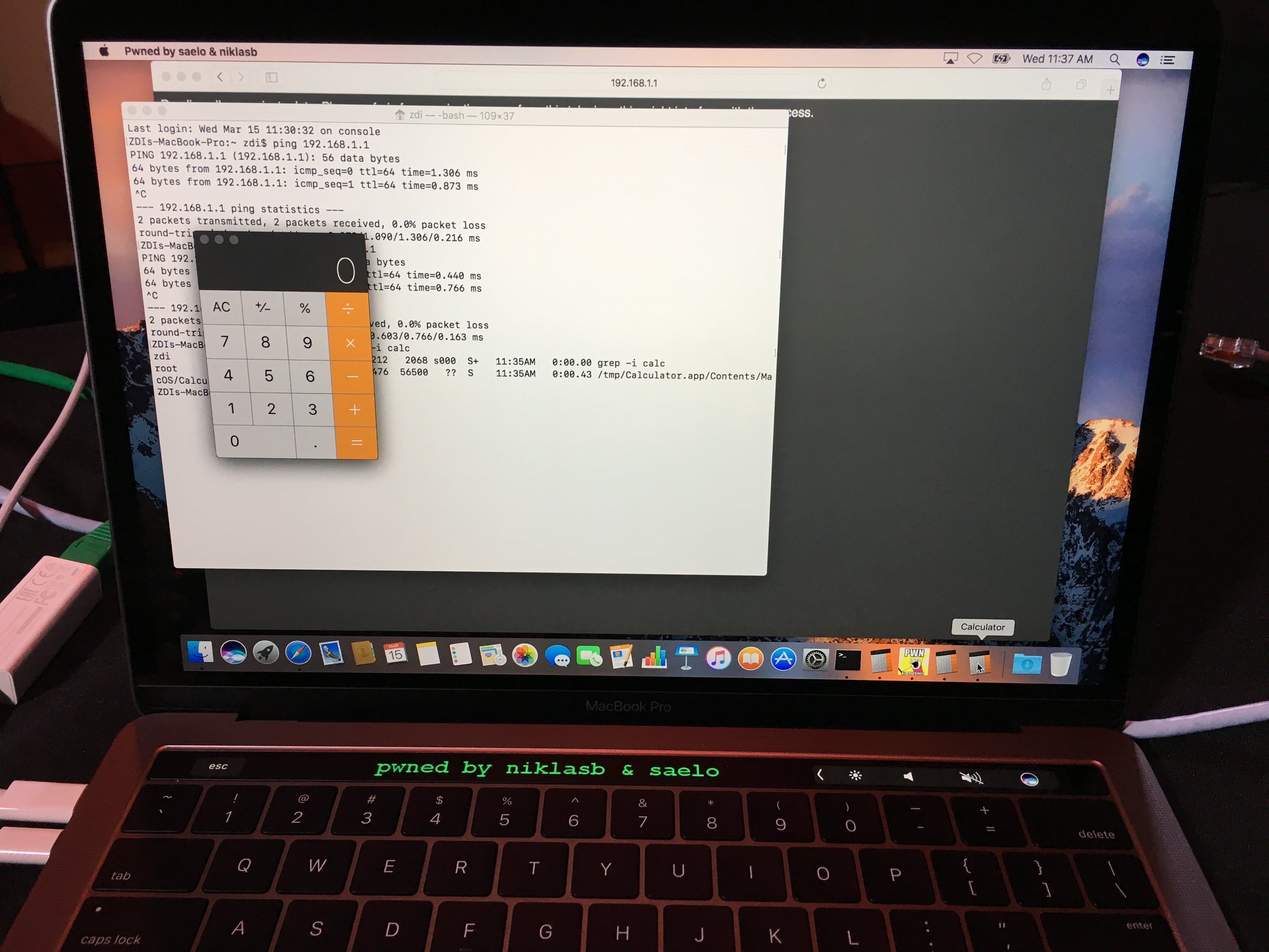 Pwn2Own 2017 MacBook Pro puutetundlik riba