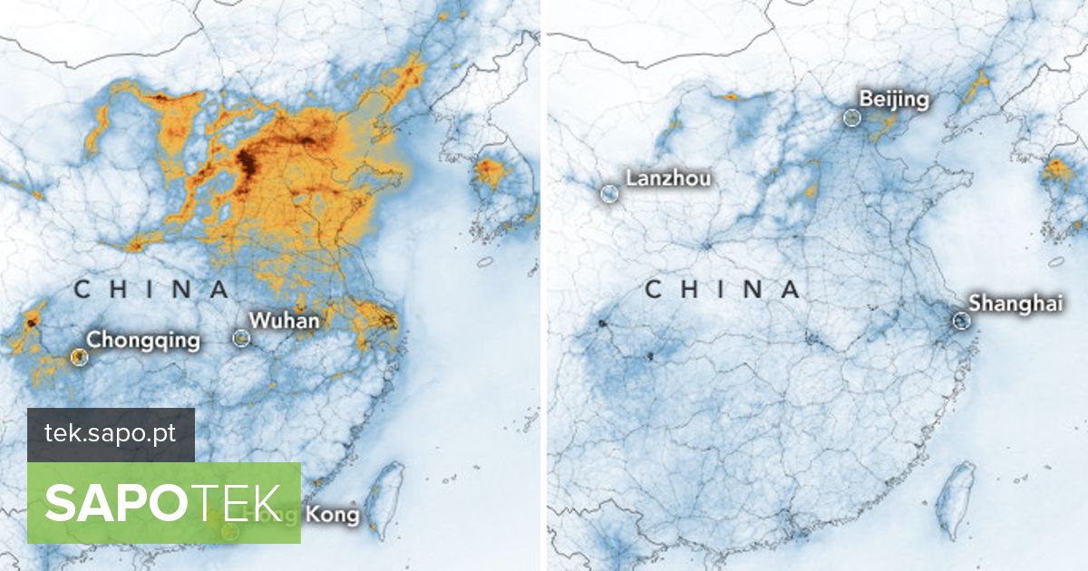 Satelliidipildid näitavad Hiinas Coronaviiruse - tolleaegse saidi - tõttu vähenenud saastet
