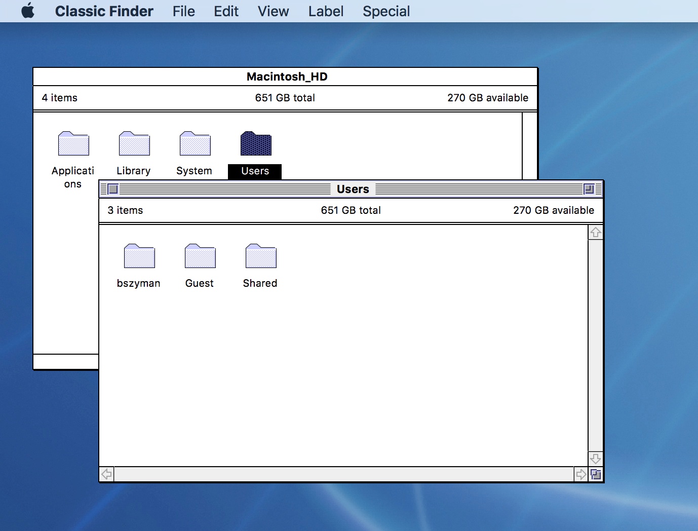 Mac OS Classic Finder