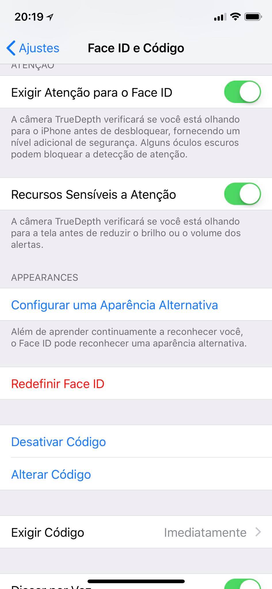 Alternatiivne välimus näo ID-l iOS 12-l