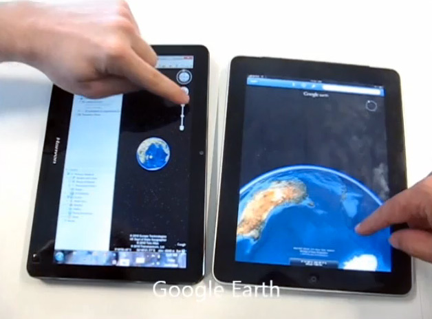 Videol on näha Windows 7-ga Hanvoni tahvelarvuti kõrvuti iPadiga