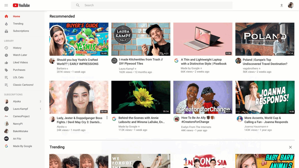 YouTube debüteerib avalehel uue kujunduse; vaata, mis muutub | Sotsiaalmeedia
