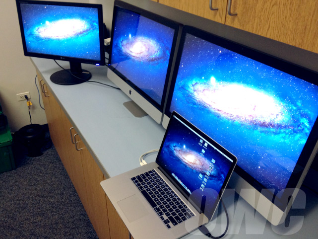 ↪ Foto: uus Retina ekraaniga MacBook Pro toetab kuni kolme välist monitori