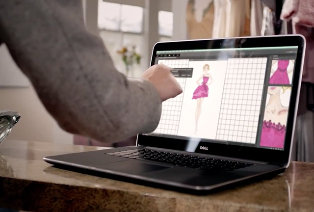 Huumorihuumori hetk: Dell kasutab puutetundliku ekraaniga sülearvutite reklaamimiseks OS X-i liidest