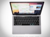 OLED-ekraani makett uue MacBook Pro klaviatuuri kohal