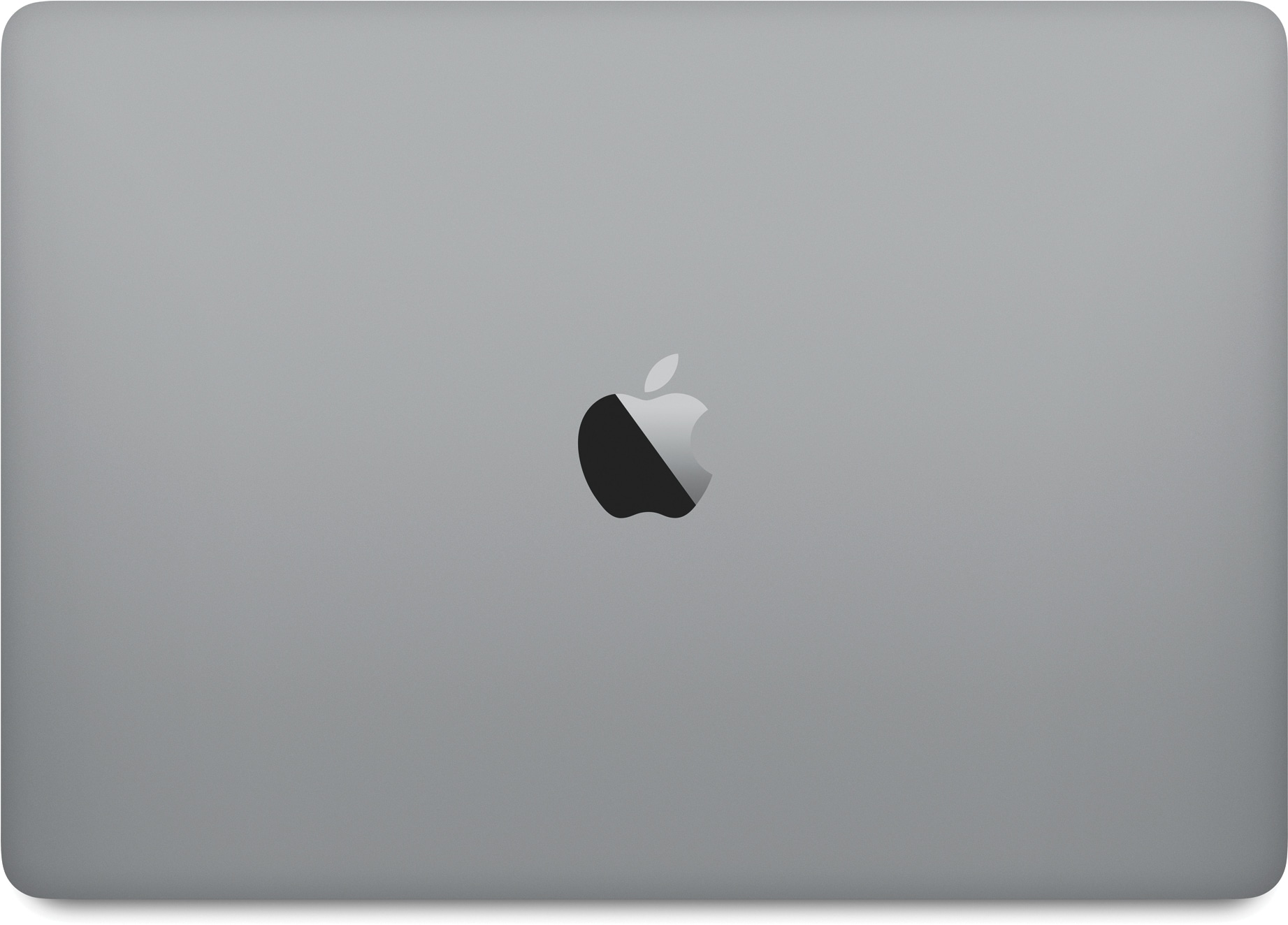 MacBook Pro abu-abu ruang tertutup baru dilihat dari atas