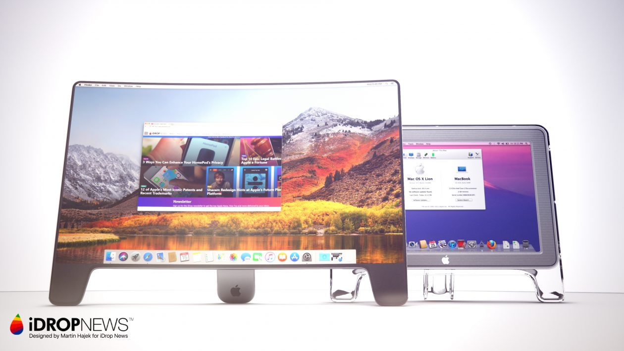 Disainerid näevad Apple'i Studio View mälestusväljaannet kumera ääristeta ekraani ja metallist korpusega