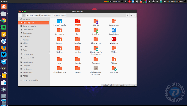 Diolinux Paper Orange, uus ja kaasaegne teema teie Ubuntu jaoks koos Unityga