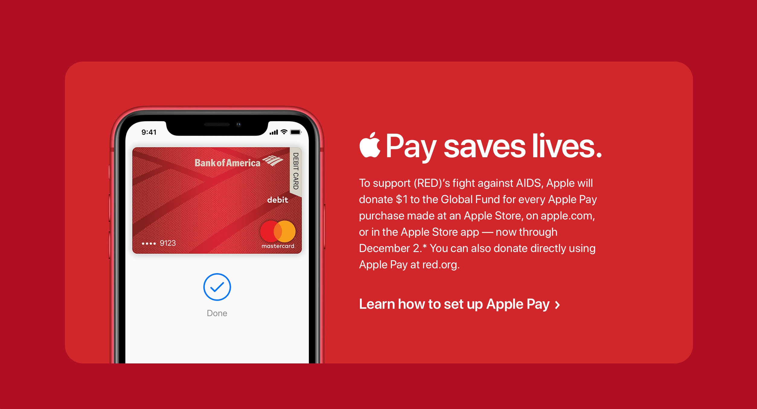 Apple annetab AIDSi vastu võitlemiseks iga Apple Payga tehtud ostu eest 1 dollari