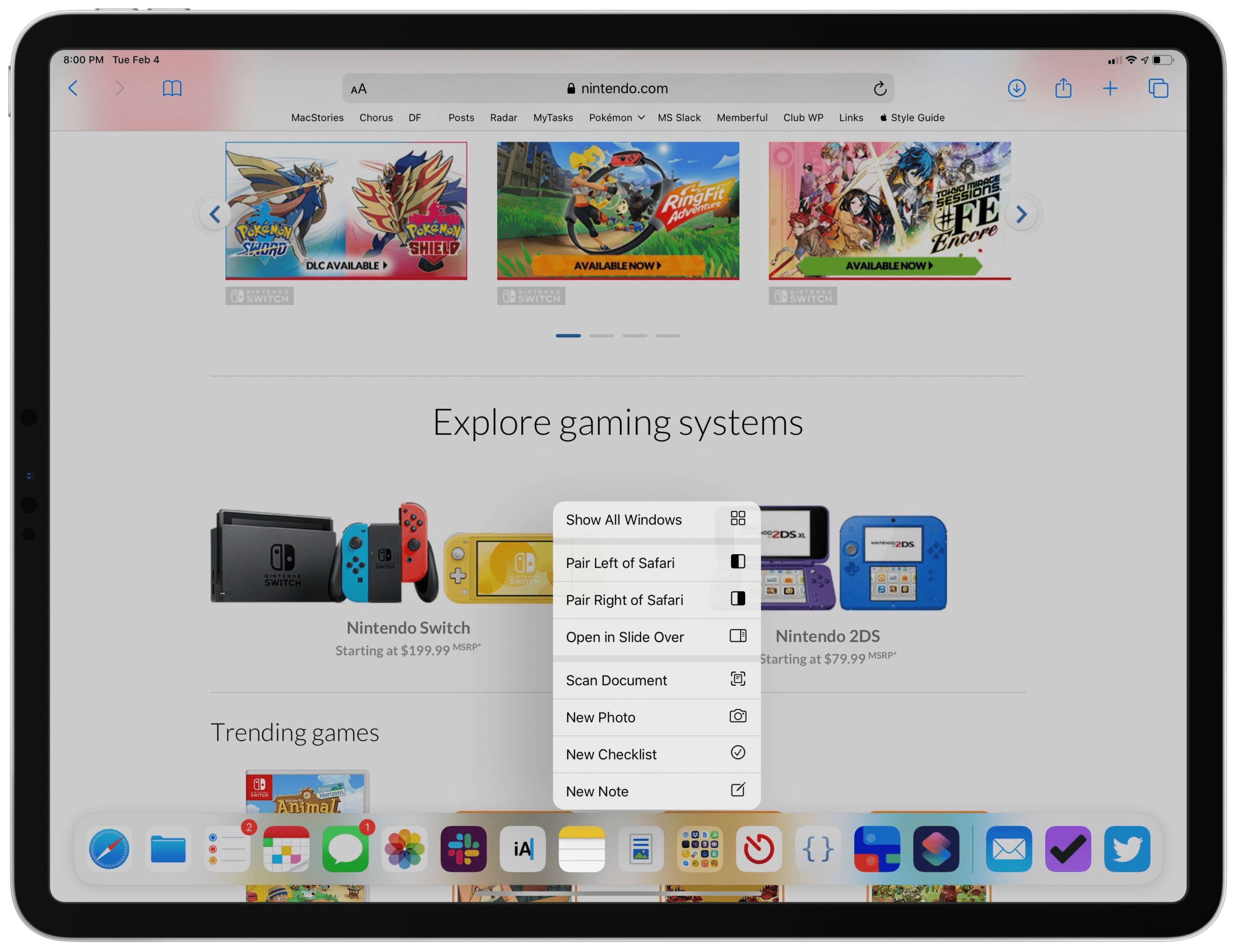 Mitme ülesande kontseptsioon iPadOS-ile