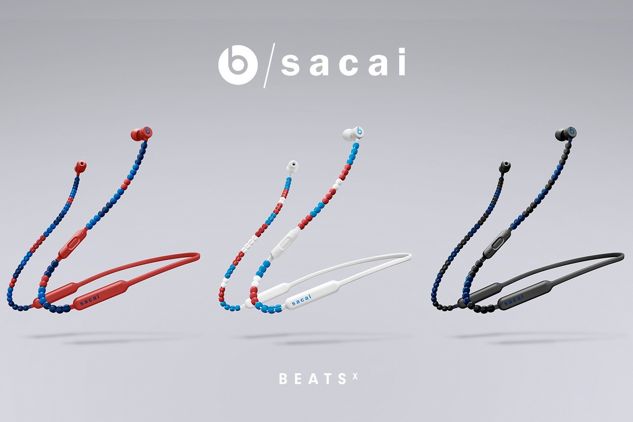 Headphone BeatsX edisi khusus bekerja sama dengan merek Sacai